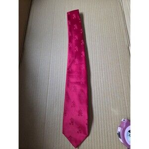 Vintage Mickey Mouse Tie by Cervantes Red Polyester With Mickeys‎ All Over